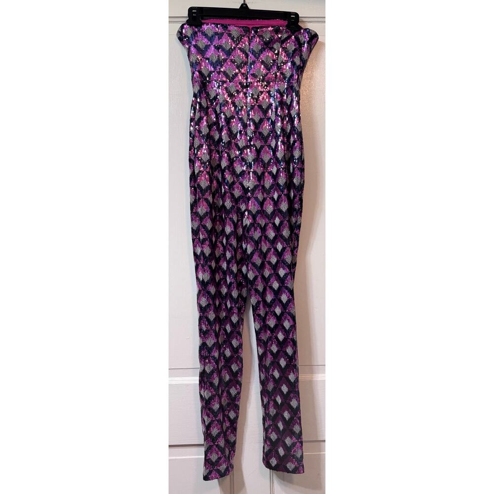 Ramy Brook Ramona Geometric Sequined Jumpsuit Size XS-S - Picture 6 of 13